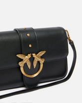 Kleine Schultertasche Mini Love Bag Slouchy aus Leder mit doppeltem Schulterriemen - | Pinko