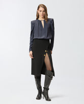 Combined fitted calf-length dress - | Pinko