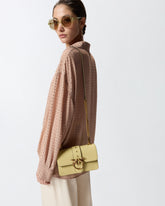 Love Bag One small crossbody bag in leather - Beige | Pinko