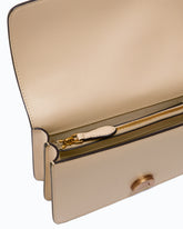 Kleine Umhängetasche Love Bag aus Leder - Beige | Pinko