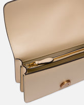 Kleine Umhängetasche Love Bag aus Leder - Beige | Pinko