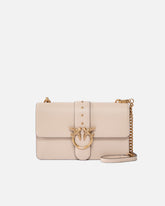 Love Bag One medium handbag in leather - Beige | Pinko