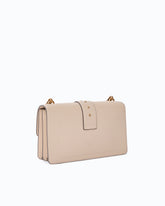 Mittelgroße Henkeltasche Love Bag One aus Leder - Beige | Pinko