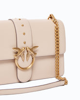 Mittelgroße Henkeltasche Love Bag One aus Leder - Beige | Pinko