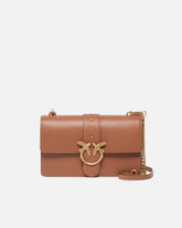 Love Bag One medium handbag in leather - Brown | Pinko