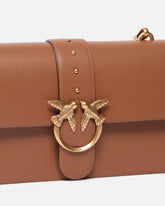 Love Bag One medium handbag in leather - Brown | Pinko