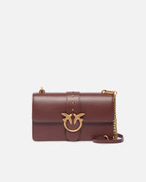 Love Bag One medium handbag in leather - Burgundy | Pinko