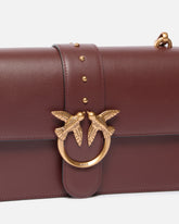 Mittelgroße Henkeltasche Love Bag One aus Leder - Burgunder | Pinko