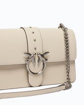 Love Bag One medium handbag in leather - White | Pinko