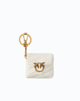 Love Bag Puff AirPods case in shiny leather - White | Pinko