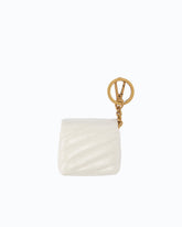 Love Bag Puff AirPods case in shiny leather - White | Pinko