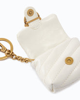 Love Bag Puff AirPods case in shiny leather - White | Pinko