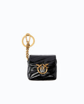 Love Bag Puff AirPods case in shiny leather - Black | Pinko