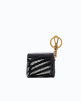 Love Bag Puff AirPods case in shiny leather - Black | Pinko