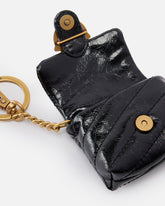 Love Bag Puff AirPods case in shiny leather - Black | Pinko