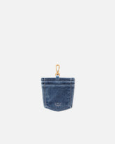 Charm-Kartenhalter in Form einer Tasche aus Denim - Blau | Pinko
