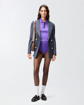 High-waisted knit shorts - | Pinko