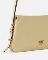Mini One, Two, Three Bag in leather with shoulder strap - Beige | Pinko