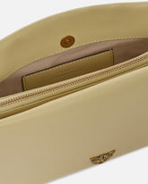 Mini One, Two, Three Bag in leather with shoulder strap - Beige | Pinko