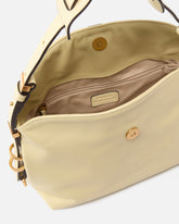 Saddle Bag small leather shoulder bag - Beige | Pinko