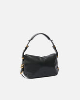 Kleine Schultertasche Saddle Bag aus Leder - | Pinko