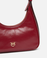 Kleine Hobo-Schultertasche Miss PINKO Mini aus glänzendem Leder - | Pinko