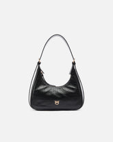 Miss PINKO Mini hobo shoulder bag in shiny leather - | Pinko