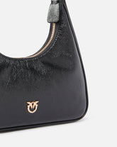 Miss PINKO Mini hobo shoulder bag in shiny leather - | Pinko