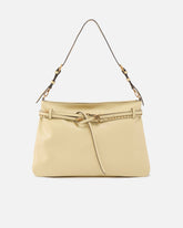 Belt Bag Big large shoulder bag in leather - Beige | Pinko