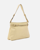 Belt Bag Big large shoulder bag in leather - Beige | Pinko