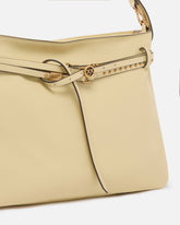 Belt Bag Big large shoulder bag in leather - Beige | Pinko