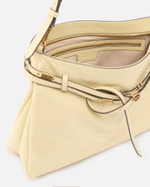 Belt Bag Big large shoulder bag in leather - Beige | Pinko