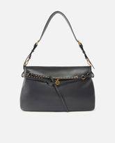 Belt Bag Big large shoulder bag in leather - Dark Grey | Pinko
