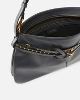 Belt Bag Big large shoulder bag in leather - Dark Grey | Pinko