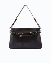 Belt Bag Big large shoulder bag in leather - Black | Pinko