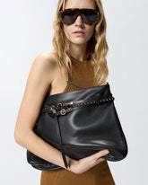 Belt Bag Big large shoulder bag in leather - Black | Pinko