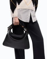 Belt Bag Big large shoulder bag in leather - Black | Pinko