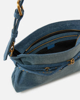 Belt Bag Big large shoulder bag in denim - Blue | Pinko