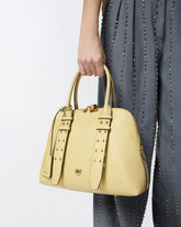Escape Bag medium leather handbag - Beige | Pinko
