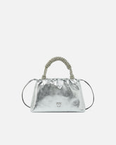 Small handbag in laminated leather - | Pinko