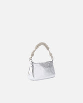 Kleine Henkeltasche Mini Half Moon aus laminiertem Leder mit Strass - | Pinko