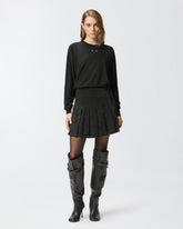 Mini skirt with rhinestones - | Pinko