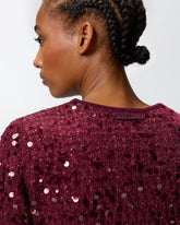 Kurzer Cardigan mit Pailletten und V-Ausschnitt - | Pinko