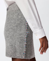Knit mini skirt with jewel embroidery - | Pinko