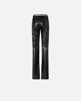 Patent-effect trousers with belt - | Pinko