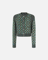 Cardigan with jewel embroidery - | Pinko