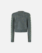 Cardigan with jewel embroidery - | Pinko