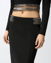 Midi skirt with metal embellishments - | Pinko