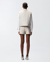 Quilted vest with rhinestones and studs - | Pinko