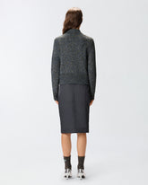 Cardigan mit Zopfmuster und Schmuckstickerei - | Pinko